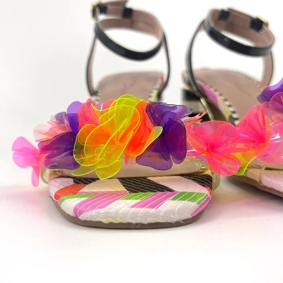 Betsey Johnson Multicolor Floral Sandals - Picture 4 of 6